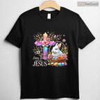 Easter Cross Bunny Needs Jesus T-Shirt Rabbit Christian Religious Faith Shirt