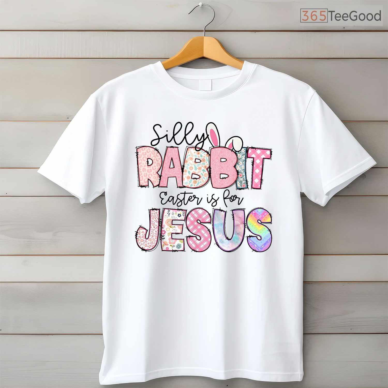 Silly Rabbit Easter Is For Jesus T-Shirt Christian Kids Boys Religious Shirt