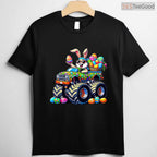 Easter Day Bunny Monster Truck Eggs T-Shirt Cool Rabbit Vehicle Toddler Shirt