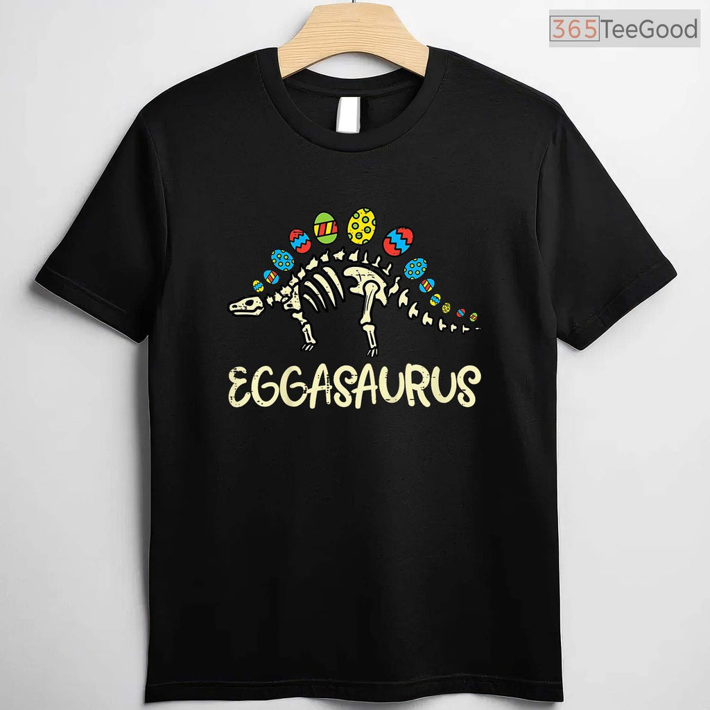 Kids Eggasaurus Easter Stegosaurus T-Shirt Dinosaur Boys Toddler Funny Shirt