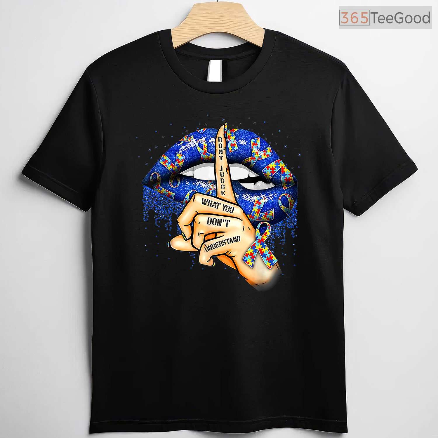 Dont Judge What You Dont Understand Autism Lips Shirt April Month T-Shirt