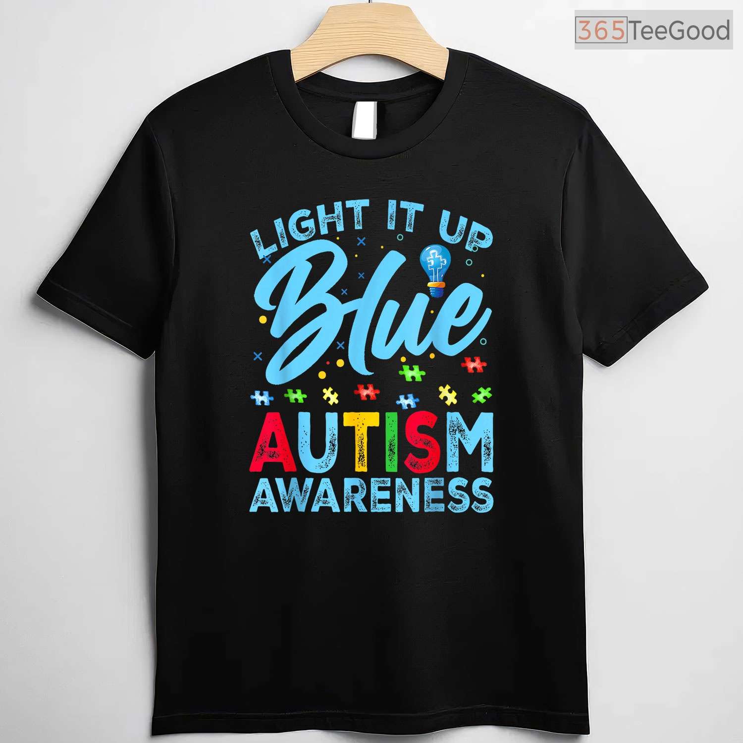Light It Up Blue Autism Awareness Men Women Kids T-Shirt April Month Gear