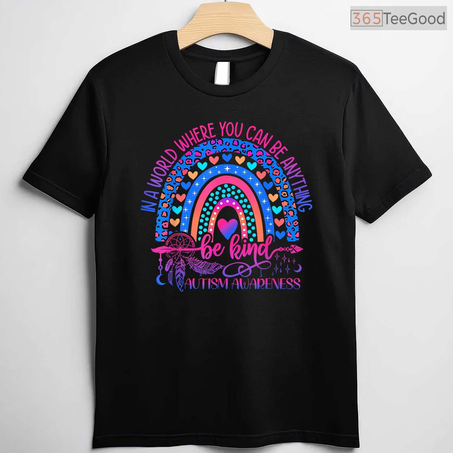 Autism Awareness Be Kind Leopard Rainbow Shirt Choose Kindness April T-Shirt