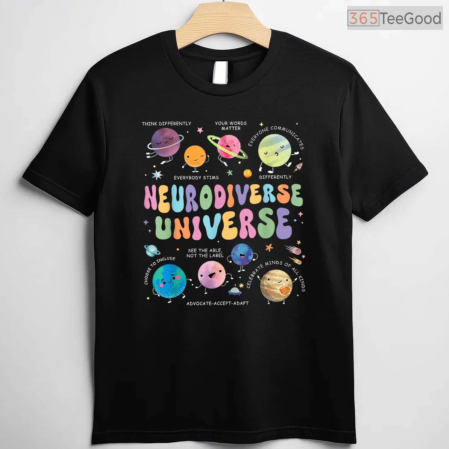 Accept T-Shirt Autism Awareness April Acceptance Inclusion Neurodiversity