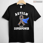 Autism Awareness Shirt Boys Girls Kids Is My Superpower April Gift T-Shirt