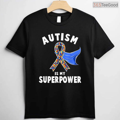 Autism Awareness Shirt Boys Girls Kids Is My Superpower April Gift T-Shirt