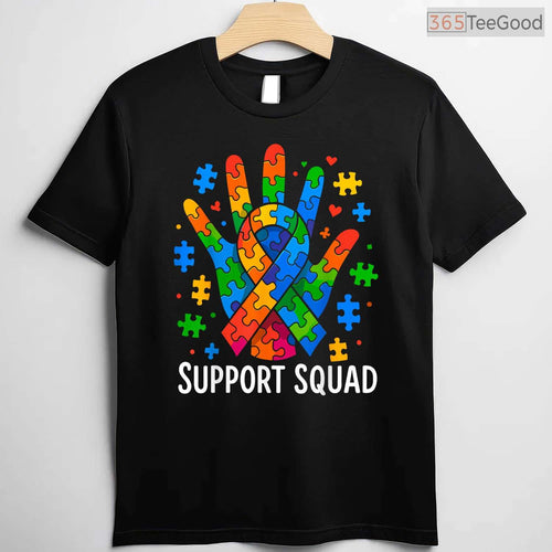Autism Awareness Autism Support Squad T-Shirt April Acceptance Month Crew