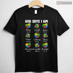 God Says I Am Autism Awareness Christian Bible Verse Shirt April T-Shirt