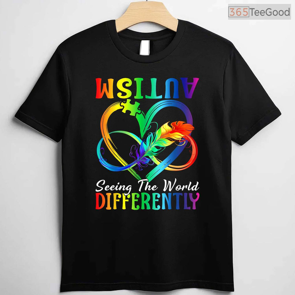 Seeing The World Differently Autism Awareness Infinity Shirt April T-Shirt