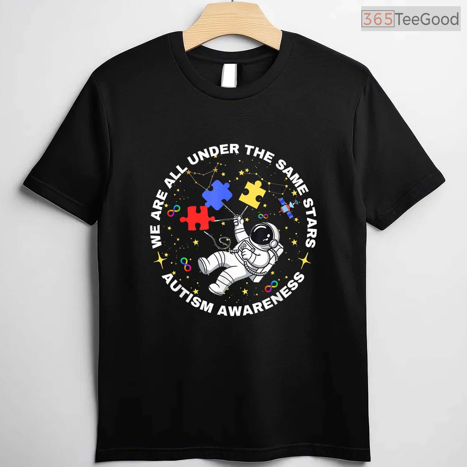 Autism We Are All Under The Same Stars Space Shirt April Awareness Gift T-Shirt