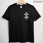 Autism Awareness Puzzle Piece Pocket Shirt Autistic Gift April Month Men T-Shirt