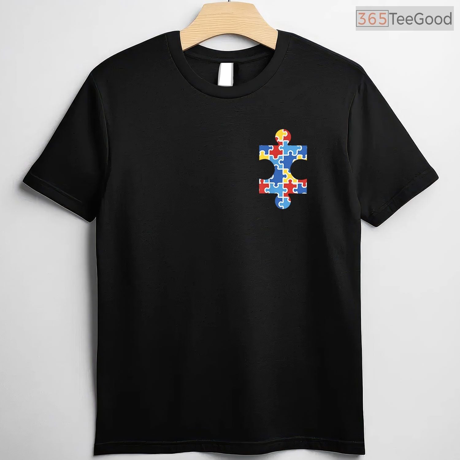 Autism Awareness Puzzle Piece Pocket Shirt Autistic Gift April Month Men T-Shirt