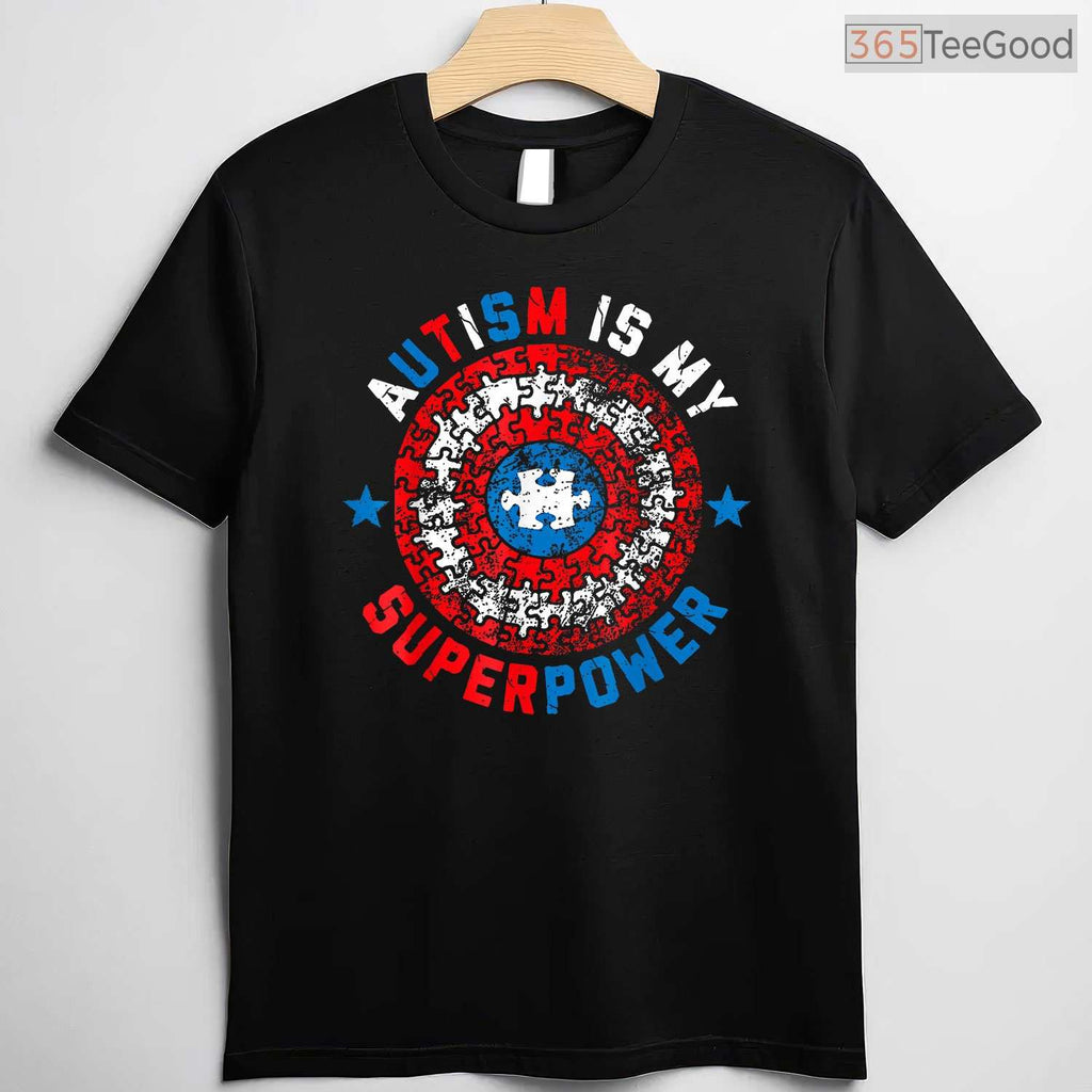Autism Is My Superpower Autism Awareness Shirt Autistic Boys April Kids T-Shirt