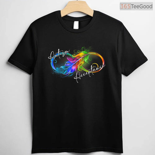Autism Red Instead Infinity Symbol Autistic Shirt April Acceptance Month T-Shirt