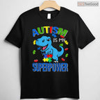 Autism Is My Superpower Kids Boys Shirt April Awareness Month Superhero T-Shirt