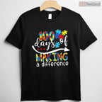 Autism 100 Days Of School Teacher Shirt April Awareness Celebration T-Shirt