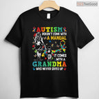 Autism Grandma Does Not Come With Manual Shirt April Awareness Funny T-Shirt