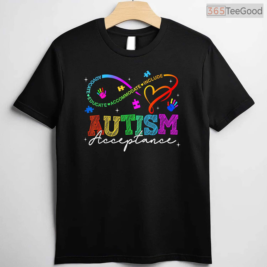Neurodiversity Autism Awareness Rainbow Infinity Symbol Shirt April T-Shirt