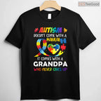 Autism Does Not Come With A Manual Grandpa Shirt April Awareness Funny T-Shirt