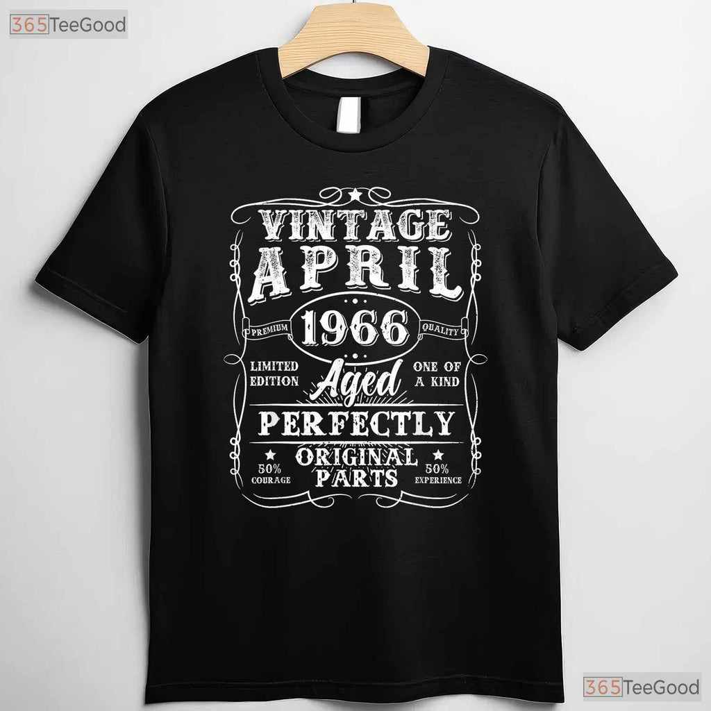 Retro 60th Birthday April 1966 T-Shirt - Vintage 60 Years Old Gift For Men Dad
