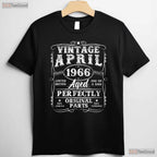 Retro 60th Birthday April 1966 T-Shirt - Vintage 60 Years Old Gift For Men Dad