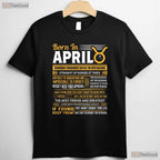 Born In April Taurus T-Shirt - Funny Zodiac Birthday Gift - Bull Astrology Tee