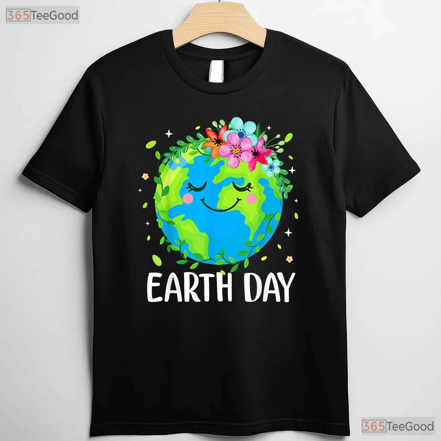 Floral Earth Day 2026 T-Shirt Gifts Unisex Adults Kids Modern Botanical Nature Tee