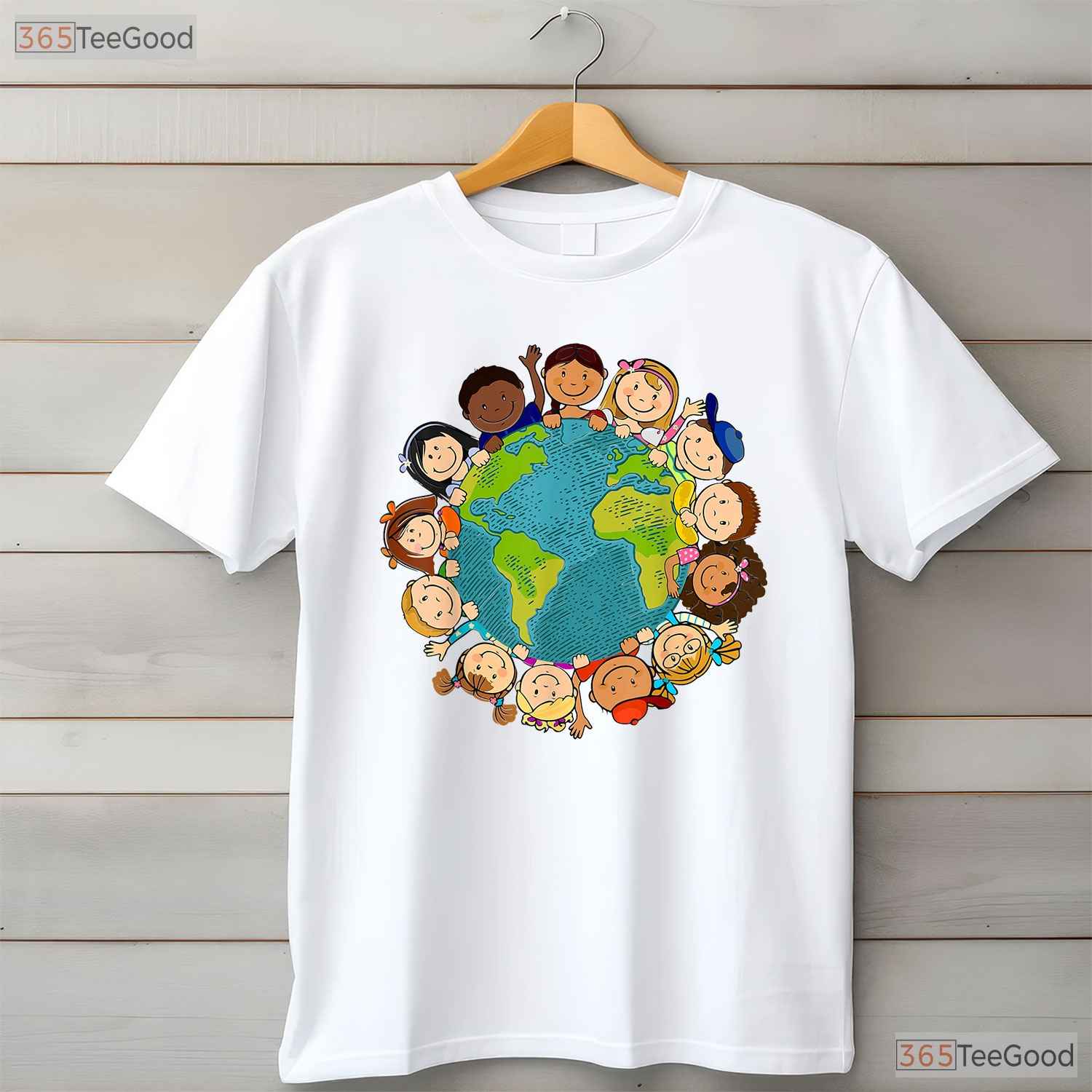 Earth Day T-Shirt Kids Toddler Teacher Cute Earth Graphic Classroom School Party