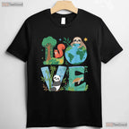Love Earth Day Planet 2026 Anniversary T-Shirt Environmental Animals Awareness Tee