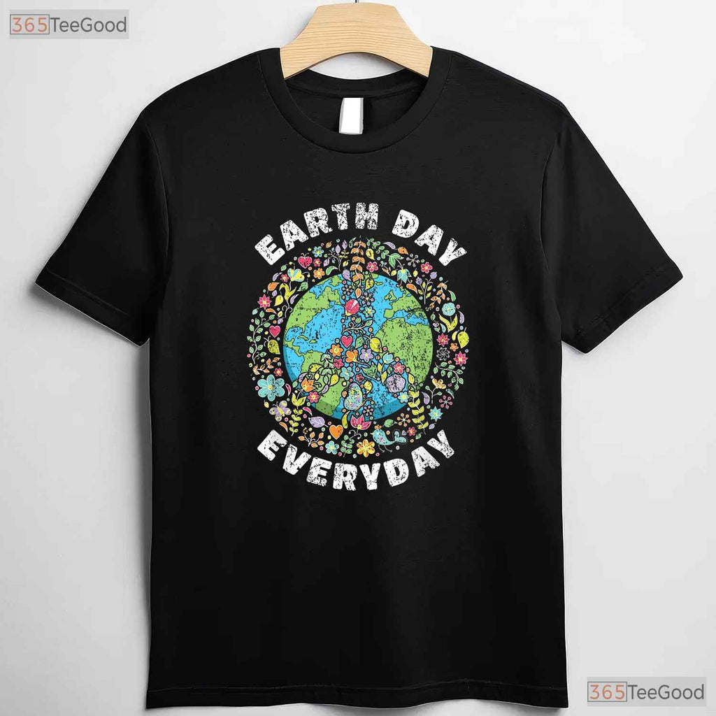 Earth Day Everyday T-Shirt Small Planet Lover Sustainable Eco Conscious Graphic Tee
