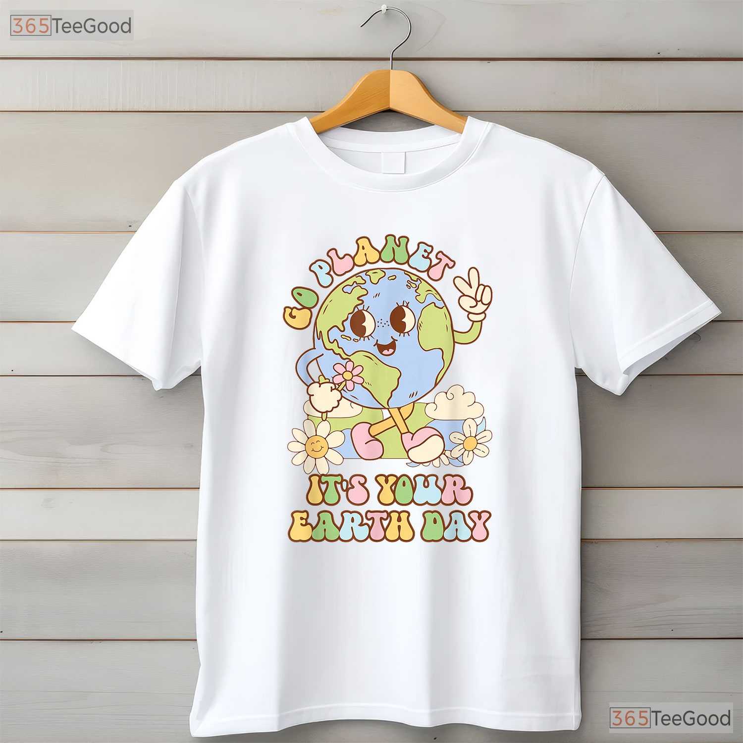 Go Planet Its Your Earth Day 2026 T-Shirt Teacher Kids Retro Funny Birthday Earth