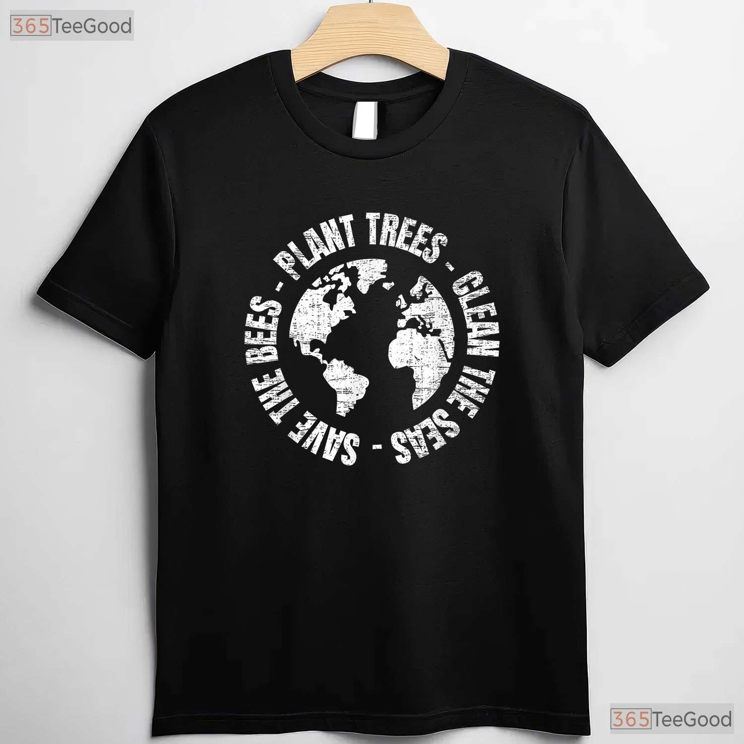 Save Bees Plant Trees Clean Seas Earth Day T-Shirt Environmentalist Eco Tee