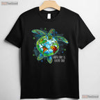 Earth Day Is Every Day Funny Sea Turtle T-Shirt Animal Saving Planet Retro