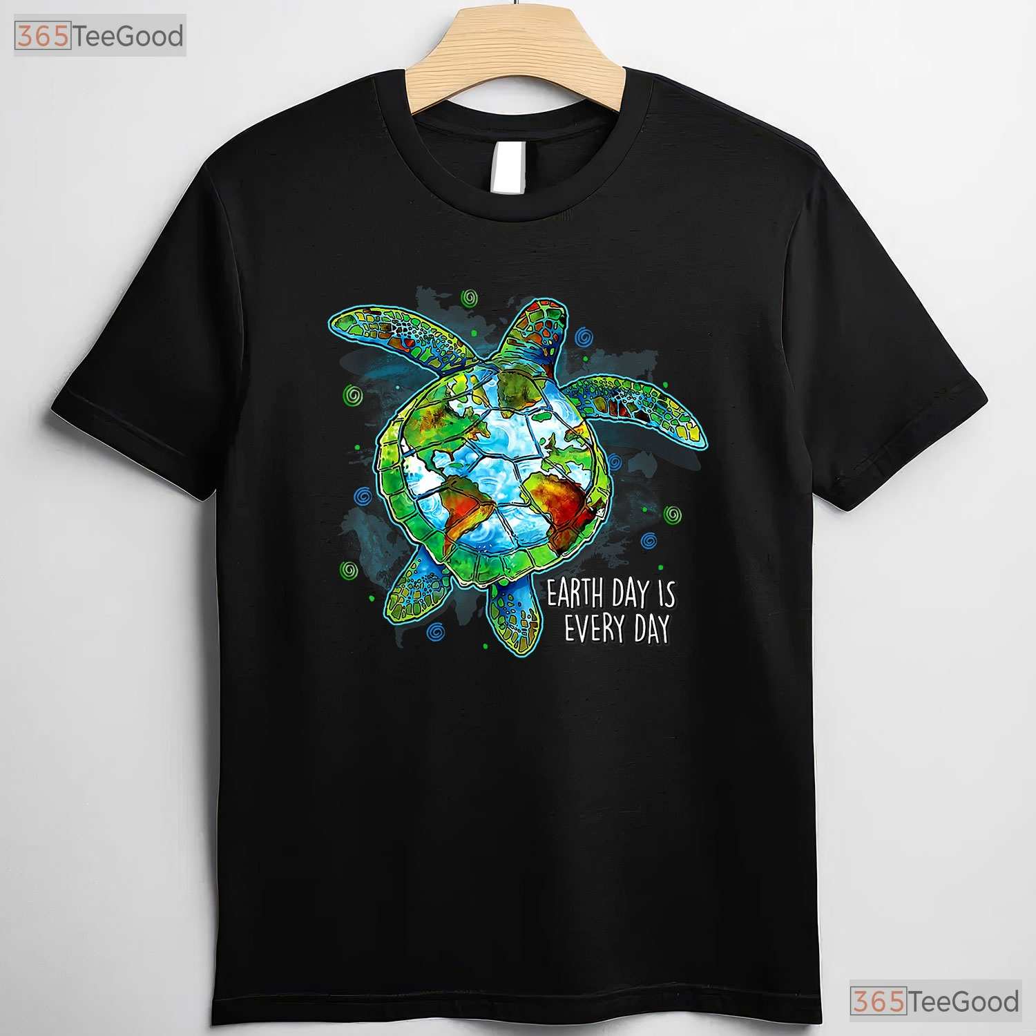 Earth Day Is Every Day Funny Sea Turtle T-Shirt Animal Saving Planet Retro