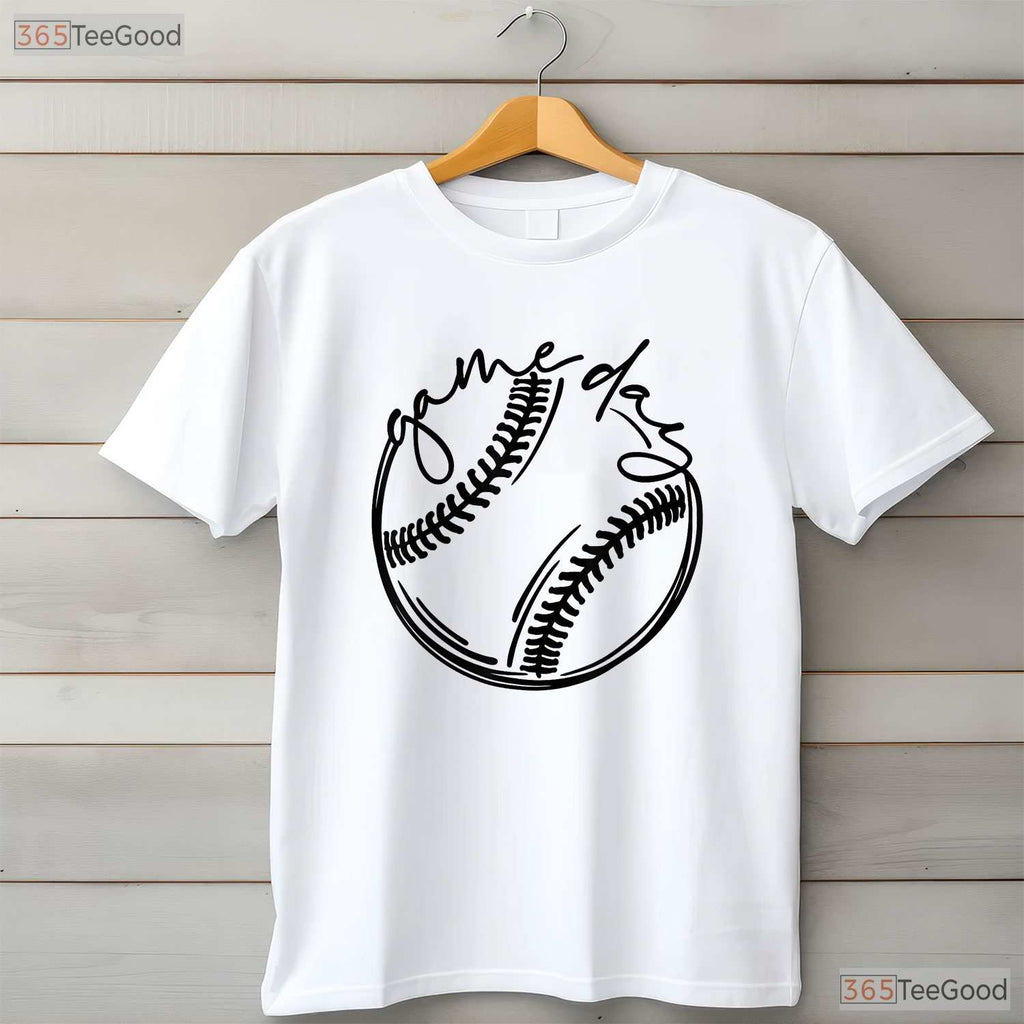 Game Day Vibes Softball Baseball Season T-Shirt Men Women Fan Supporter Gift
