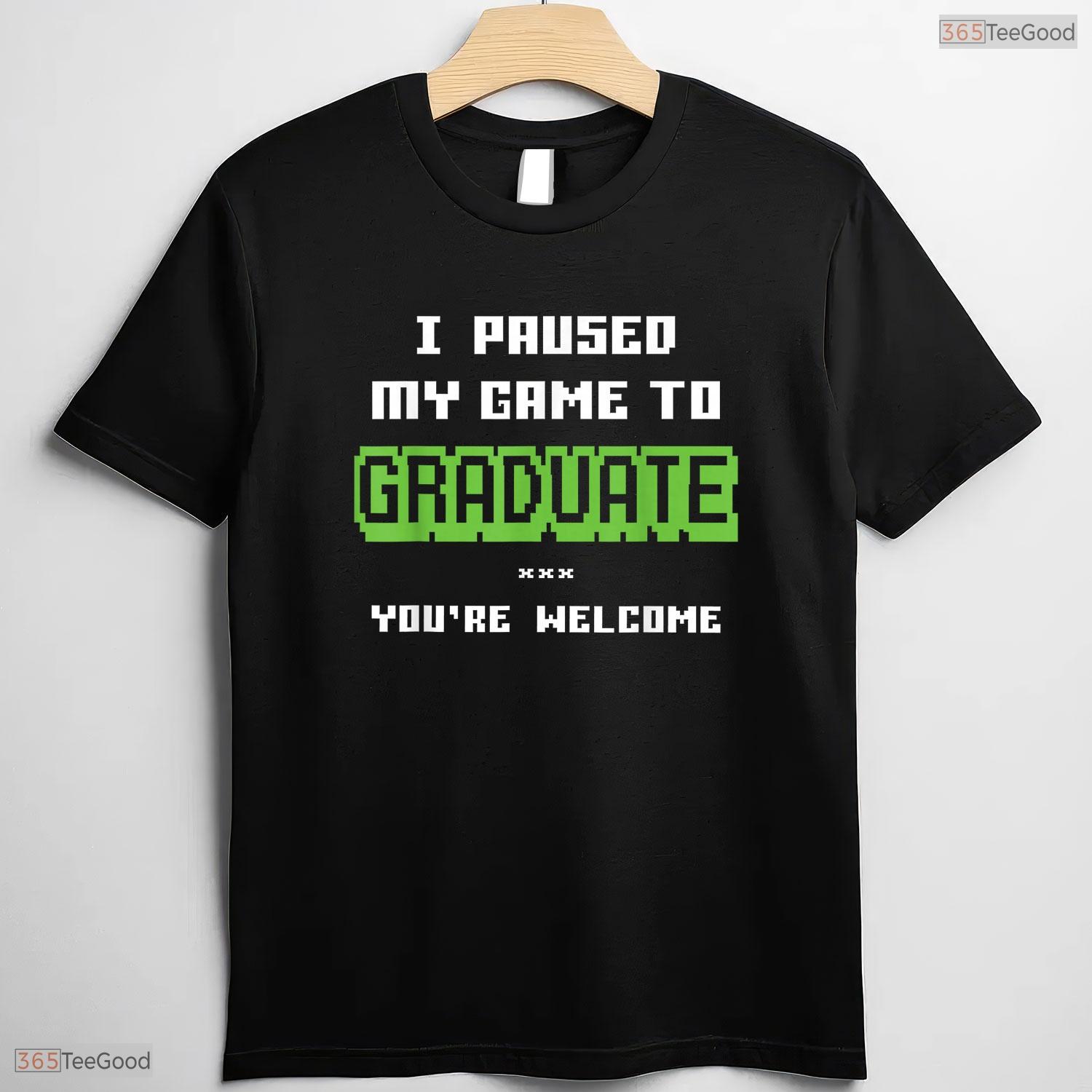 Level Up Funny 2026 Gamer Graduate Video Game Graduation T-Shirt For Boys