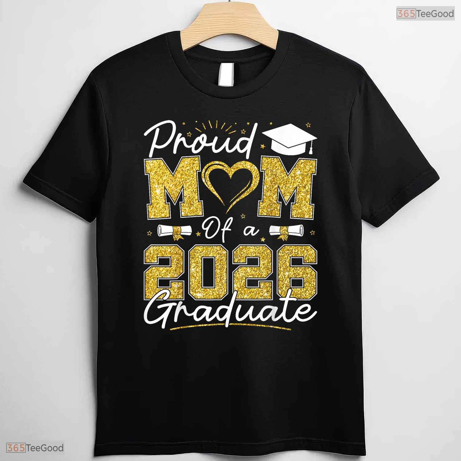 Proud Mom Of A 2026 Graduate Senior Class of 2026 Family Matching T-Shirt
