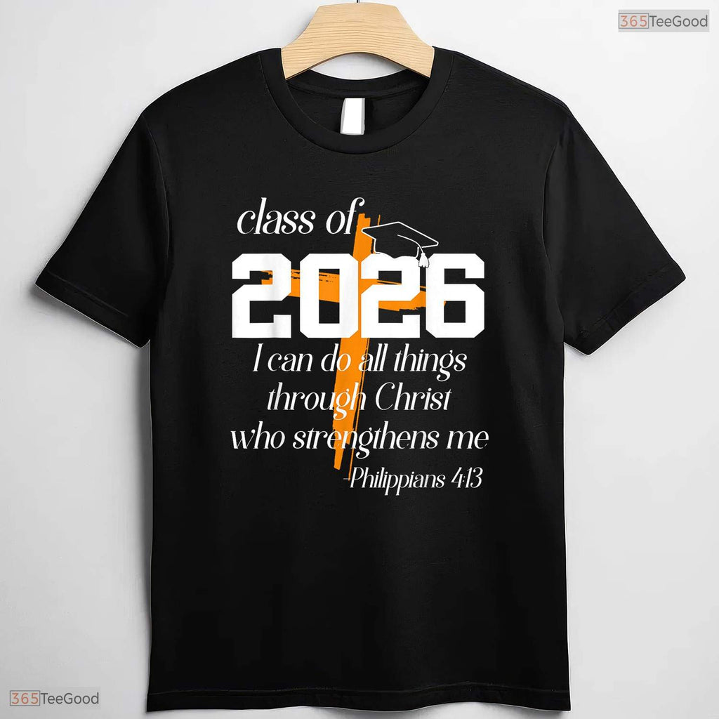 Faith Based Class of 2026 Christian Graduation Senior Graduate Bible T-Shirt