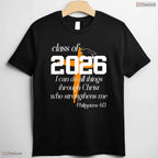 Faith Based Class of 2026 Christian Graduation Senior Graduate Bible T-Shirt