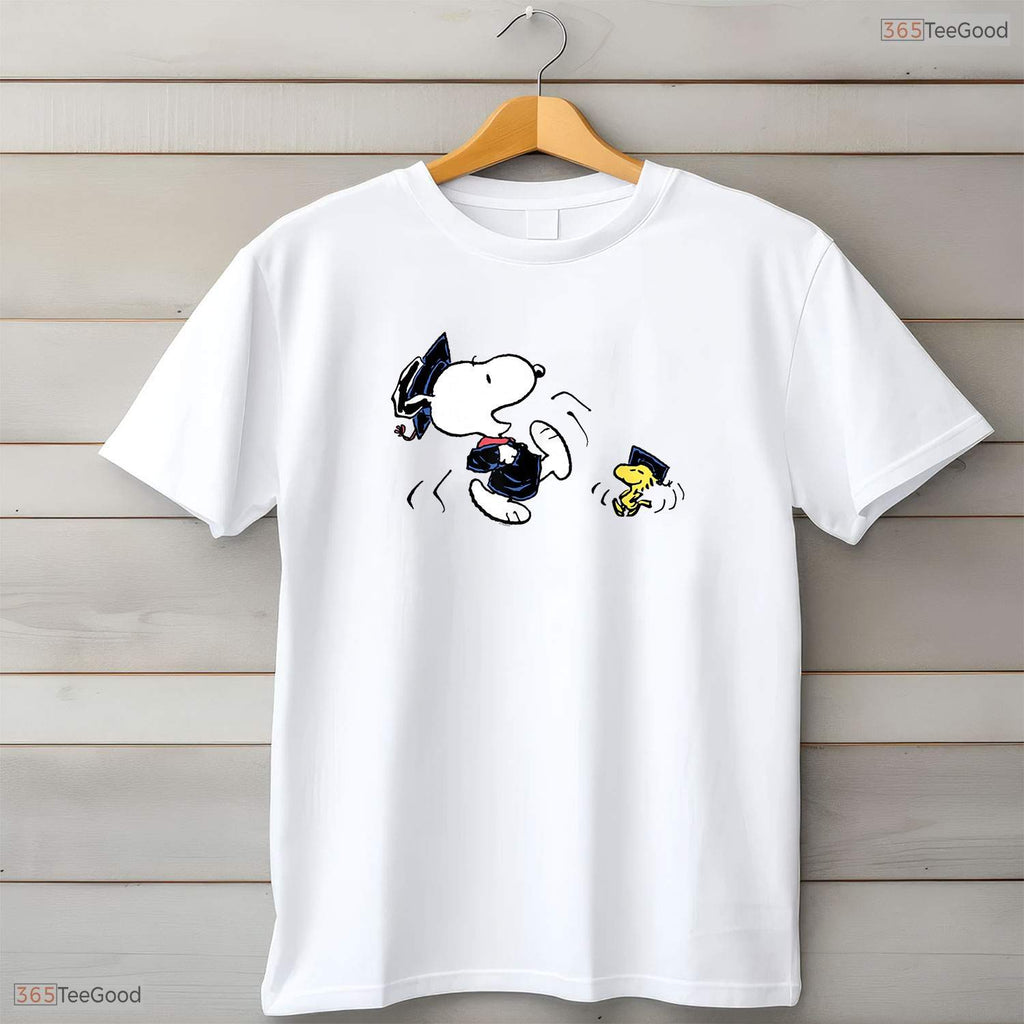 Cute Cartoon Dog Graduation Squad Class Of 2026 Senior Matching Party T-Shirt
