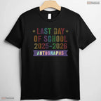 Interactive Goodbye School Last Day 2026 Kids Sign My Autographs T-Shirt