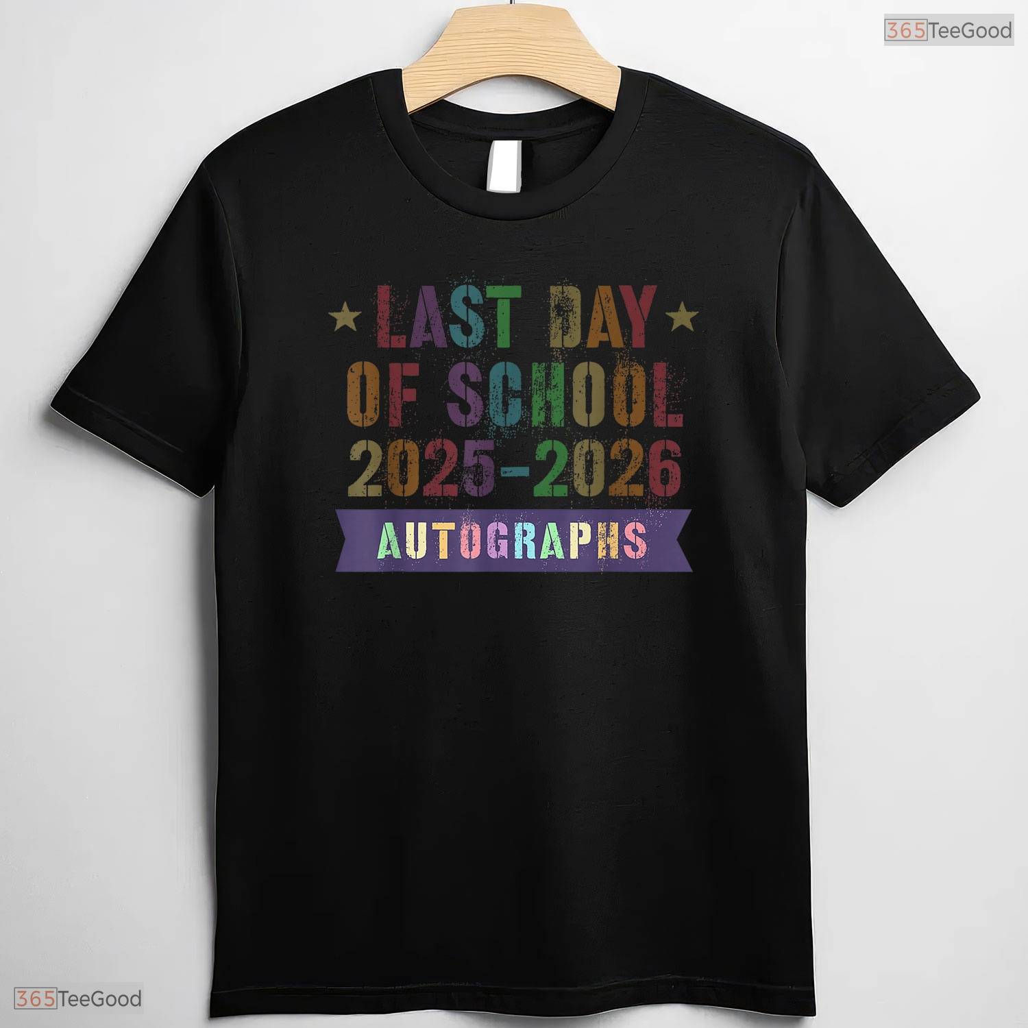 Interactive Goodbye School Last Day 2026 Kids Sign My Autographs T-Shirt