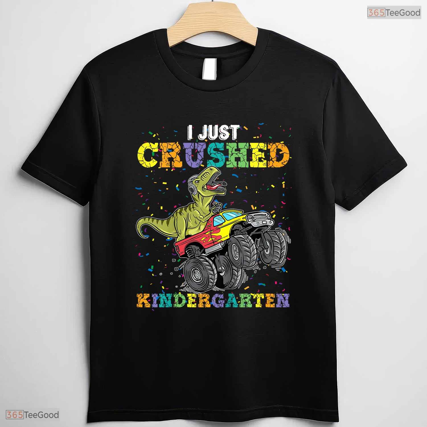 Awesome I Just Crushed Kindergarten Dinosaur Big Truck Graduation T-Shirt