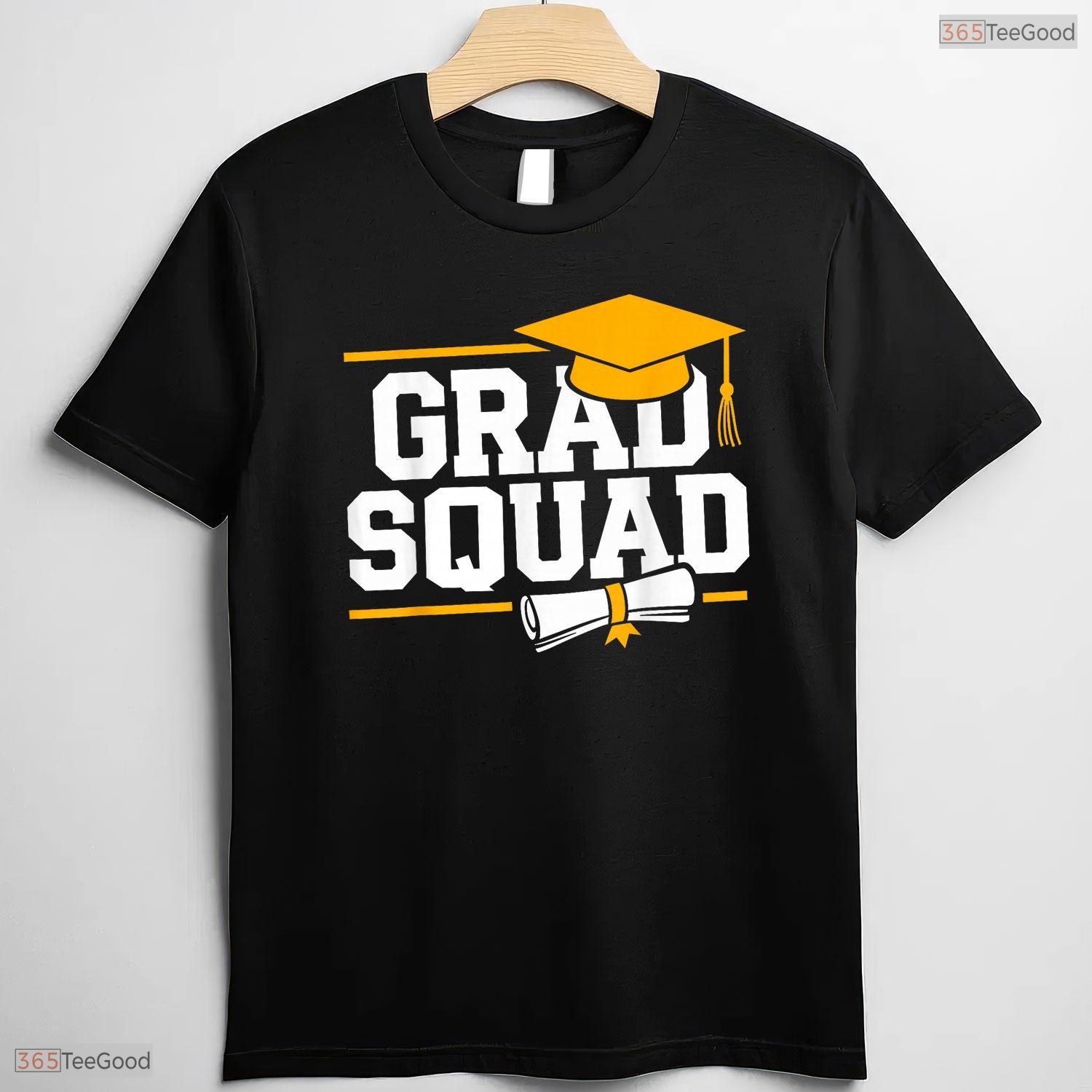 Matching Grad Squad Class of 2026 Graduation T-Shirt For Friends And Family