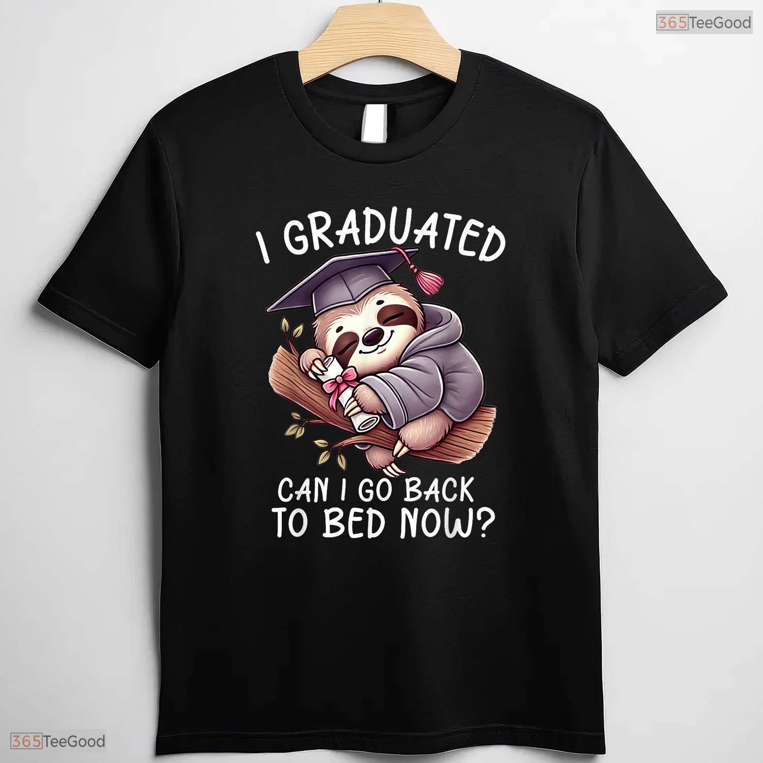 Hilarious I Graduated Can I Go Back To Bed Now Sleepy Senior Grad T-Shirt