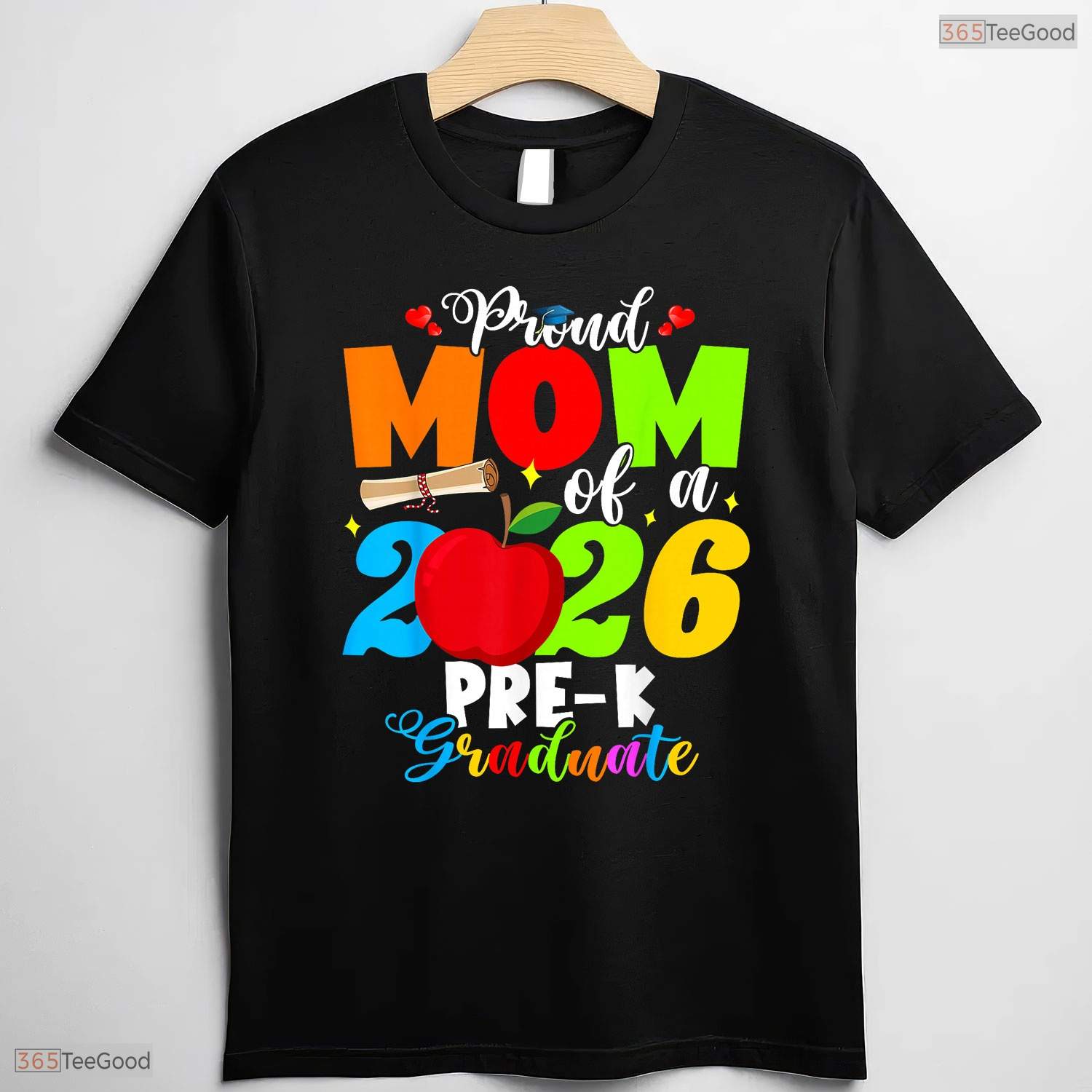 Loving Proud Mom Of 2026 Pre-K Graduate Mothers Day Graduation Party T-Shirt
