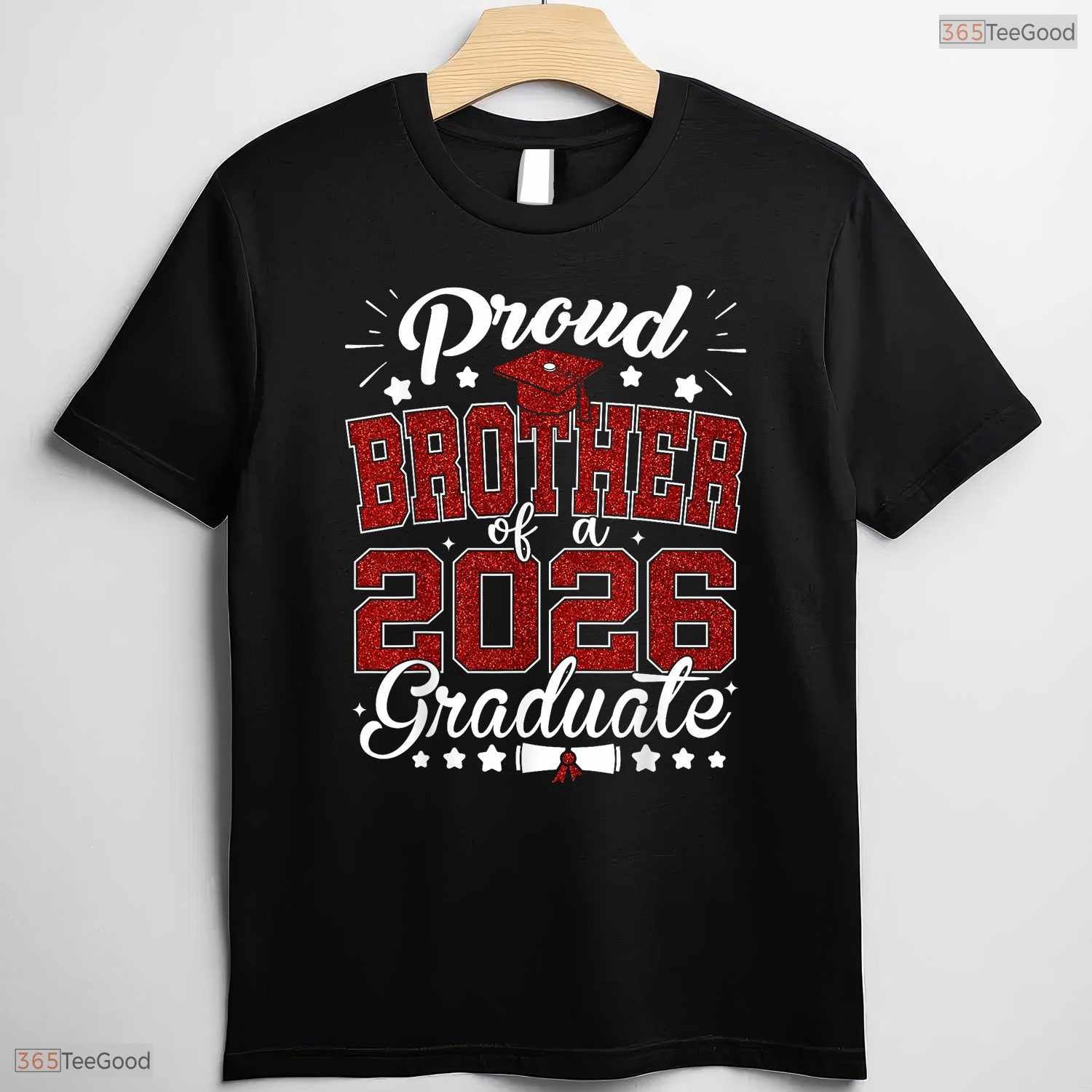 Loving Proud Brother Of A 2026 Graduate Senior 2026 Graduation Day T-Shirt