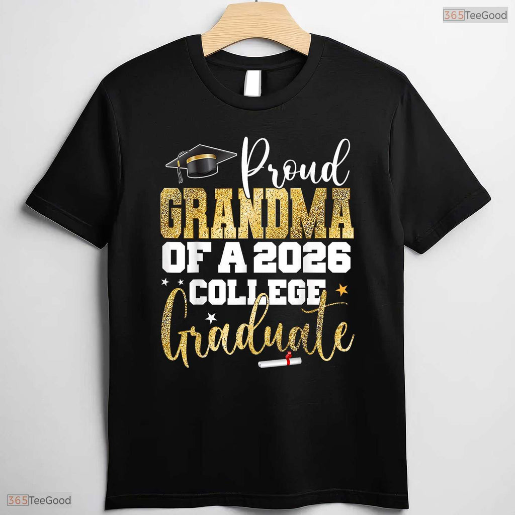 Blessed Proud Grandma Of 2026 Graduate College Graduation Party Day T-Shirt