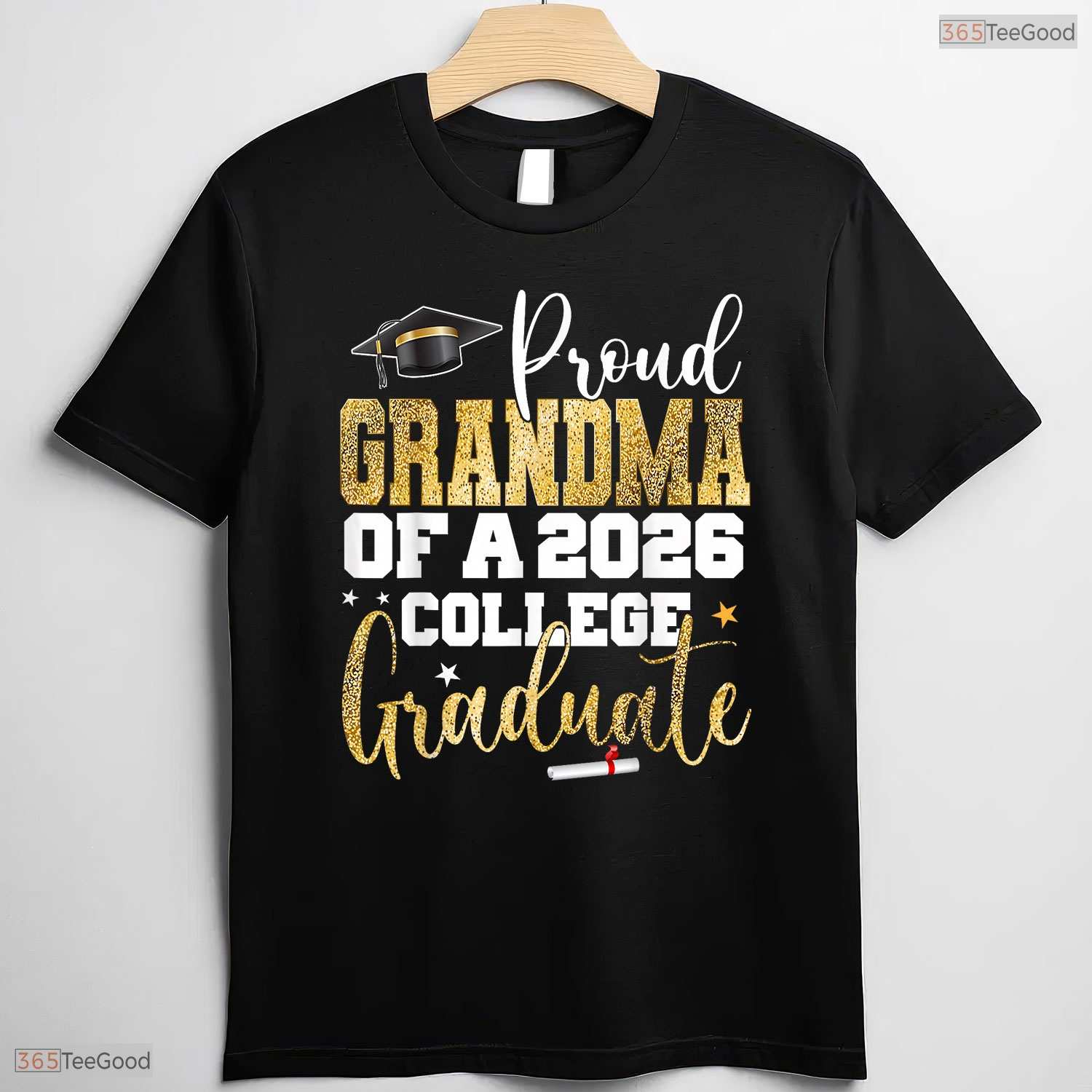 Blessed Proud Grandma Of 2026 Graduate College Graduation Party Day T-Shirt
