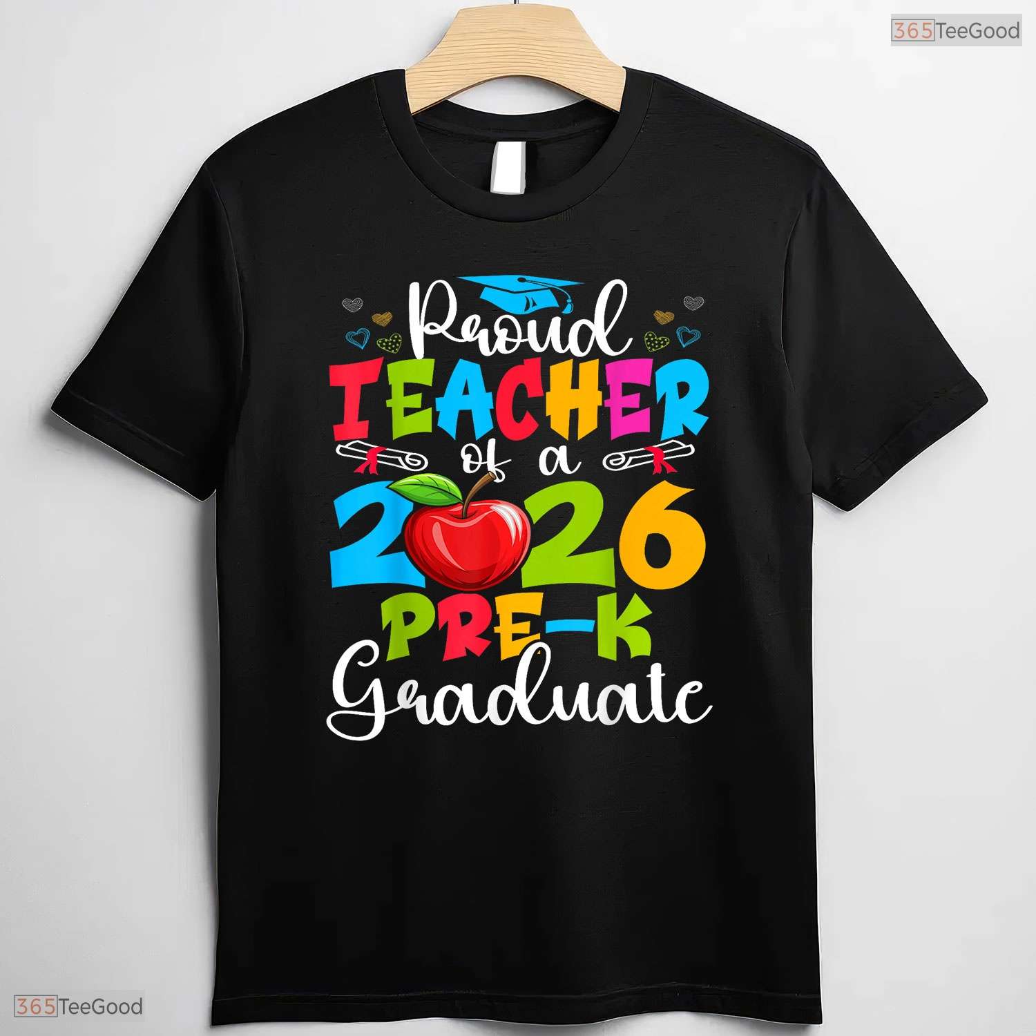 Awesome Proud Teacher Of A 2026 Pre-K Graduate Funny Class Party T-Shirt